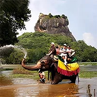 Elephant ride at Sigiriya
