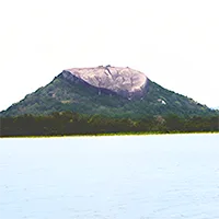 Pidurangala from across the lake
