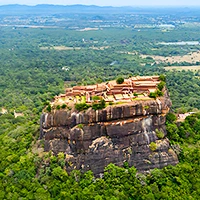 Arial view of Sigiriya Rock