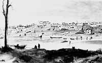 Painting of Melbourne Australia in 1840's 